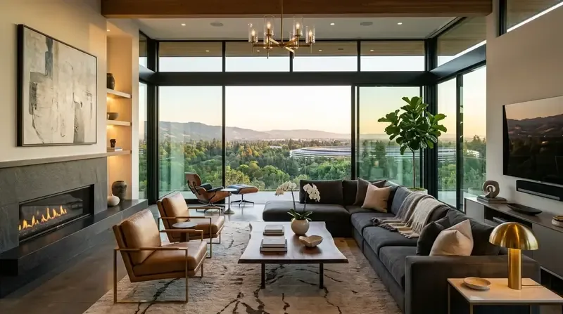 Warm Minimalist Interior Design in Cupertino